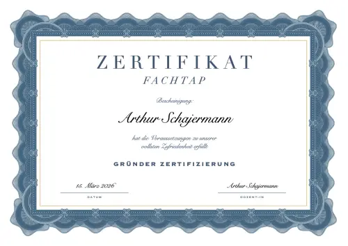 Zertifikatsbutton – Qualifikationen auf der Visitenkarte