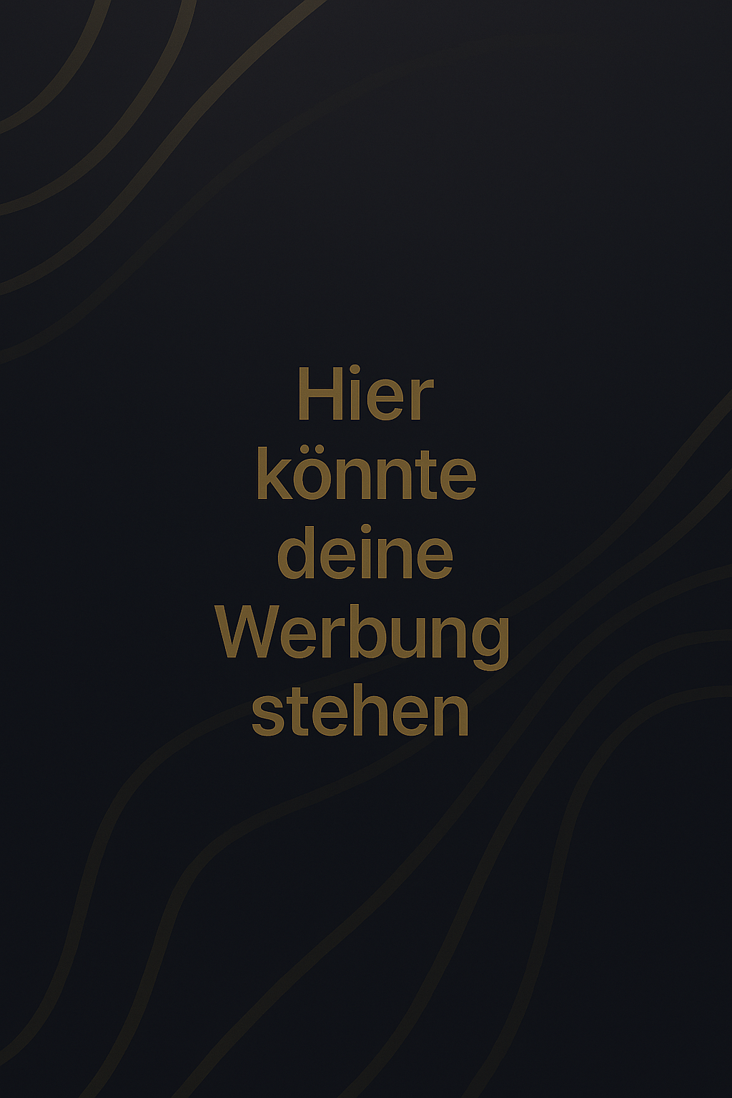 Hier könnte deine Werbung stehen